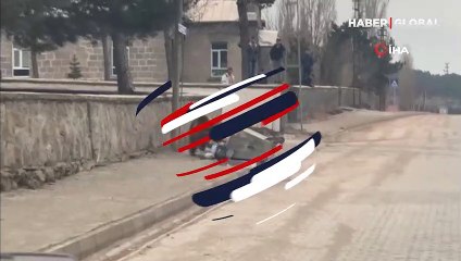 Aç kalan yavru ayı ilçe merkezine indi