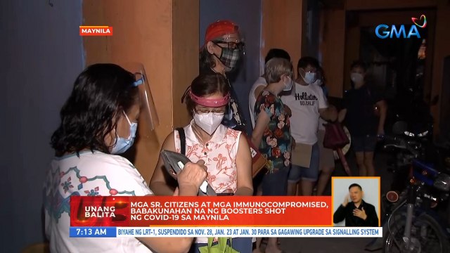 Mga sr. citizens at mga immunocompromised babakunahan na ng boosters shot ng COVID-19 sa Maynila | UB