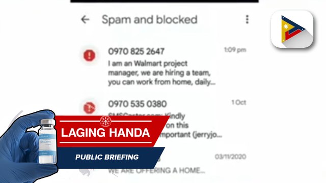 Pagkalat ng spam text messages, ikinababahala ng publiko
