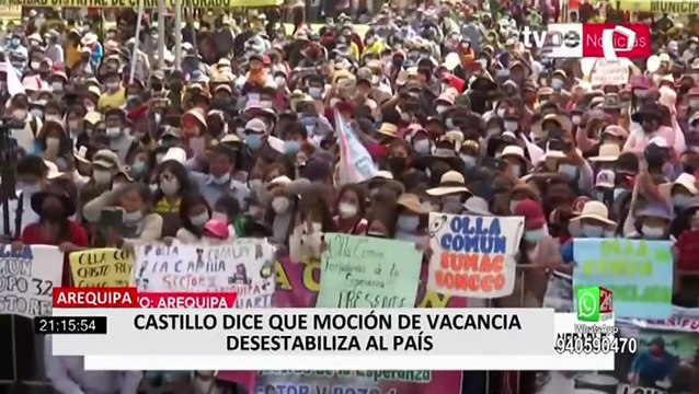 Pedro Castillo y Dina Boluarte entregan alimentos para ollas comunes y se pronuncian sobre pedido de vacancia