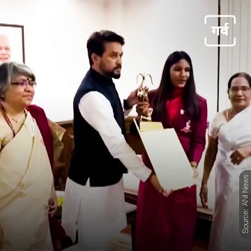 Watch How Indian Fencer Bhavani Devi Conferred With Arjuna Award