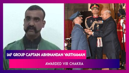 Download Video: IAF Group Captain Abhinandan Varthaman Awarded Vir Chakra For Downing Pakistan Air Force Jet In 2019 Dog Fight