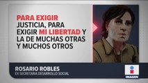 Familiares de Rosario Robles llevan su caso ante la ONU