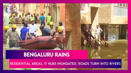 Descargar video: Bengaluru Rains: Residential Areas, IT Hubs Inundated, Roads Turn Into Rivers After Torrential Downpour