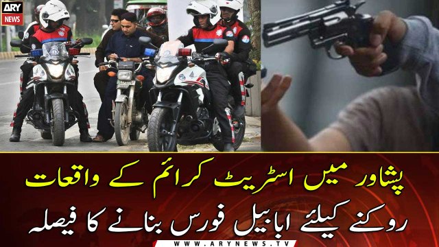 Decision to form Ababeel Force to curb street crime in Peshawar