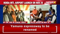 UP CM Yogi In Jewar Today Preparations In Full Swing For Noida Int'l Airport Launch NewsX
