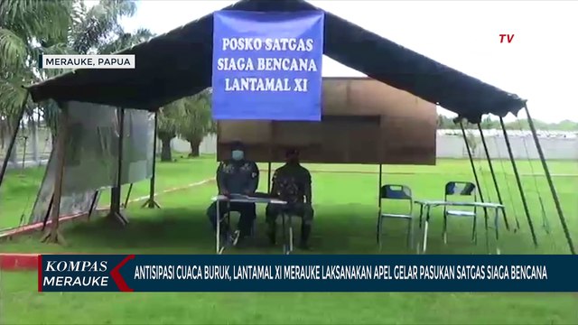Antisipasi Cuaca Buruk, Lantamal XI Merauke Laksanakan Apel Gelar Pasukan Satgas Siaga Bencana