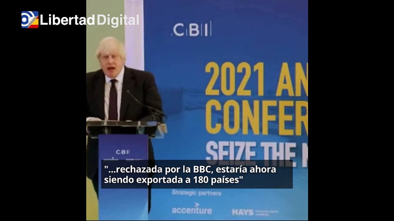 Boris Johnson pierde los papeles durante un discurso y acaba hablando de los dibujos animados de Pepa Pigg