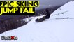 'Skier botches jump and gets dragged downhill *Funny Ski Fail*'