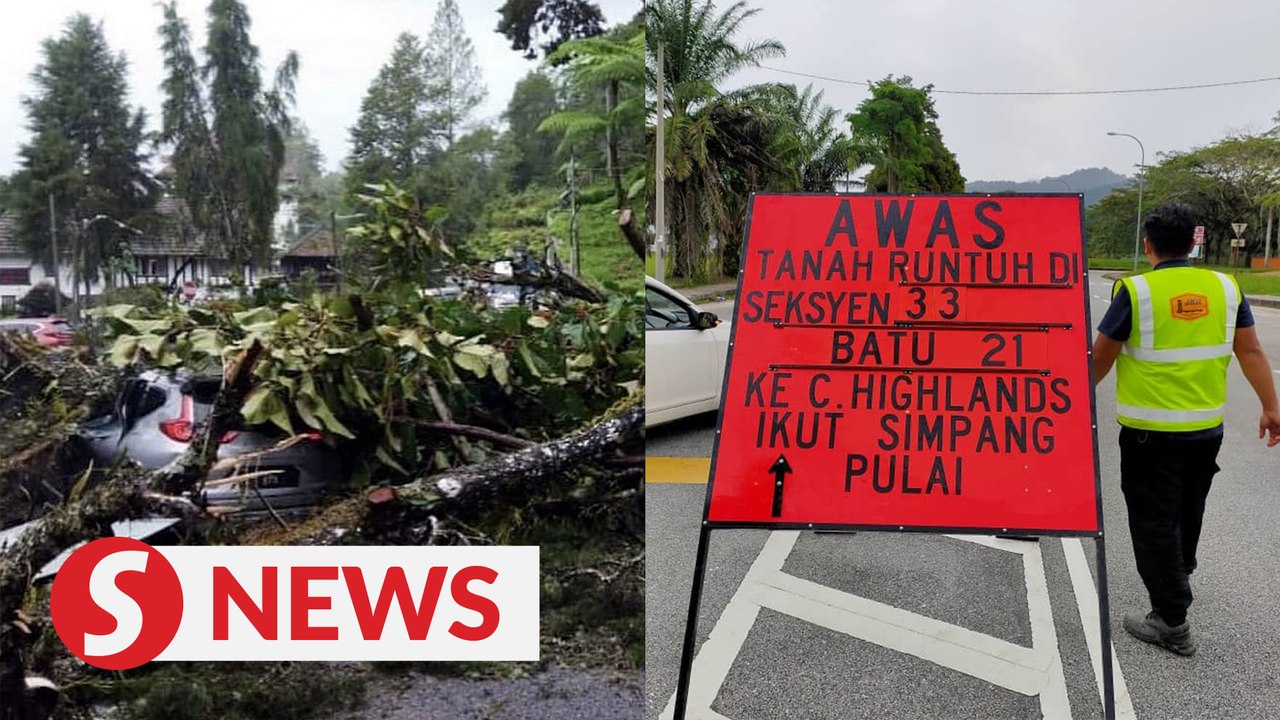 Part of Jalan Tapah-Cameron Highlands closed to all traffic after Monday (Nov 22) landslide