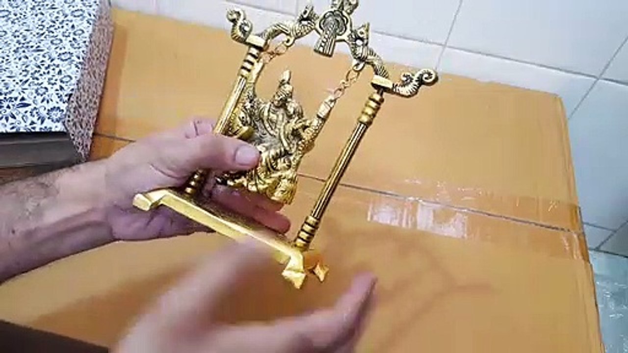 Unboxing and Review of Metal Radha Krishna Jhula Murti Idol Decorative Showpiece