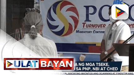 Higit P52-M halaga ng mga tseke, itinurn-over ng PCSO sa PNP, NBI at CHED