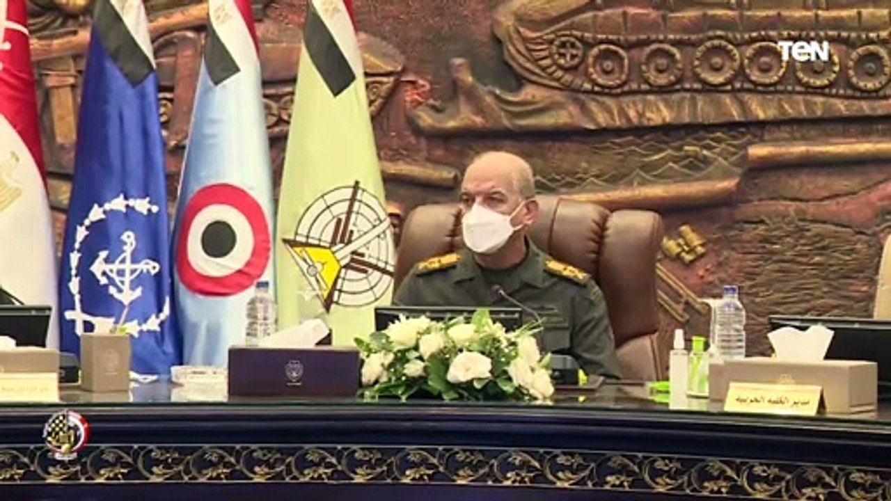 الفريق أول محمد زكى القائد العام للقوات المسلحة يحضر اختبارات كشف الهيئة بالكلية الحربية