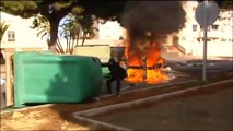 Duros enfrentamientos entre trabajadores de Navantia y policía antidisturbios en Cádiz