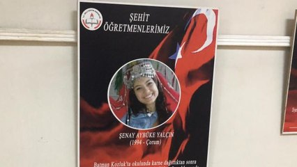 Germencik'te şehit öğretmenlerin fotoğraflarının yer aldığı sergi açıldı