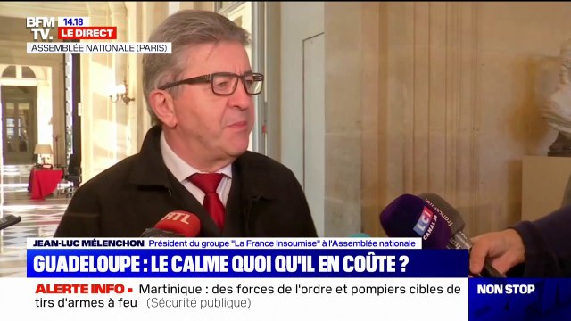 Pour Jean-Luc Mélenchon, envoyer le GIGN et le Raid en Guadeloupe est une provocation inutile
