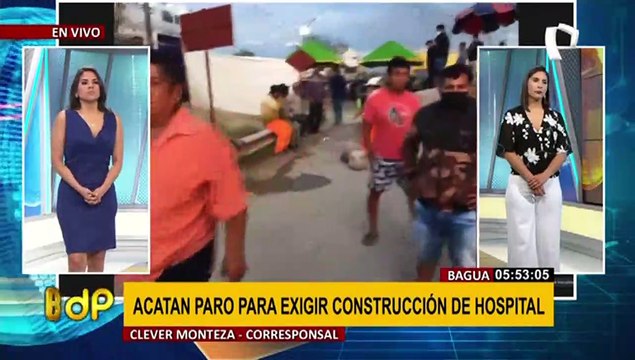 Paro indefinido en Bagua: exigen construcción de hospital y bloquean vías por sexto día