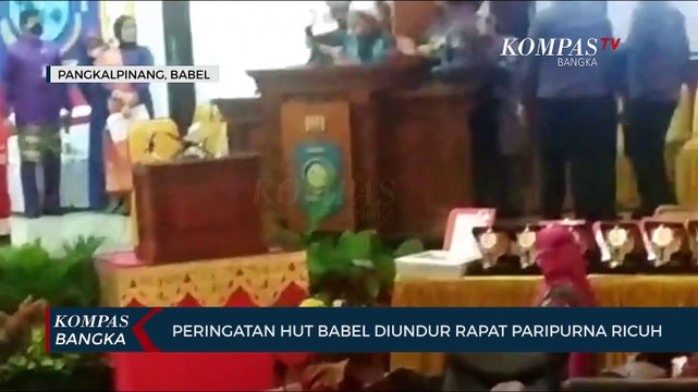 Peringatan HUT Babel Diundur, Rapat Paripurna DPRD Babel Berakhir Ricuh