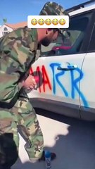 Soldado le pide matrimonio a su novia pero lo rechaza por pintar su carro