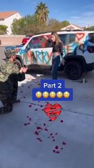 Soldado le pide matrimonio a su novia pero lo rechaza por pintar su carro