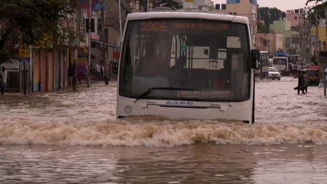 City flooded after heavy downpours in India
