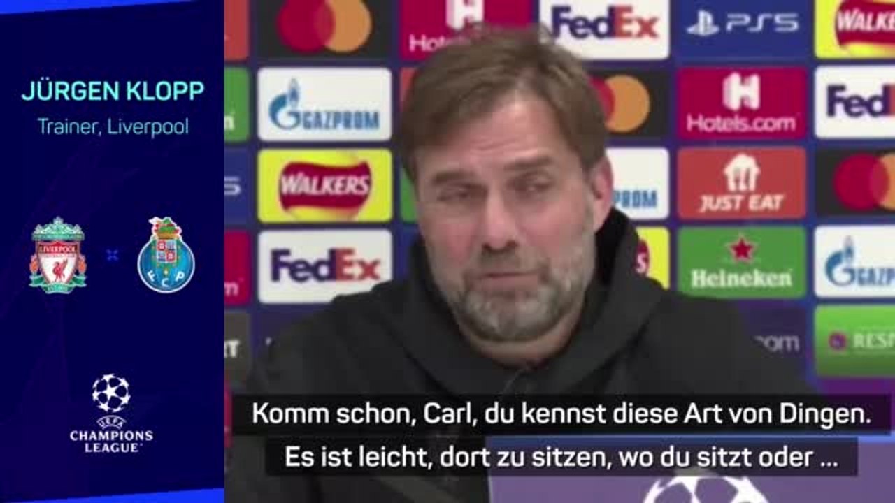 Klopp genervt: 'Leicht dort zu sitzen'