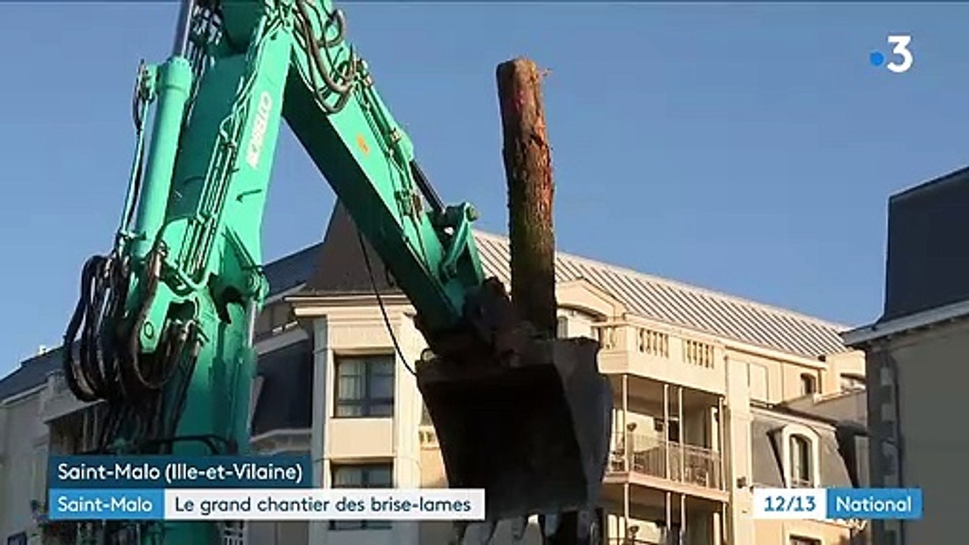 Saint-Malo : le grand chantier des brise-lames a débuté - Vidéo Dailymotion