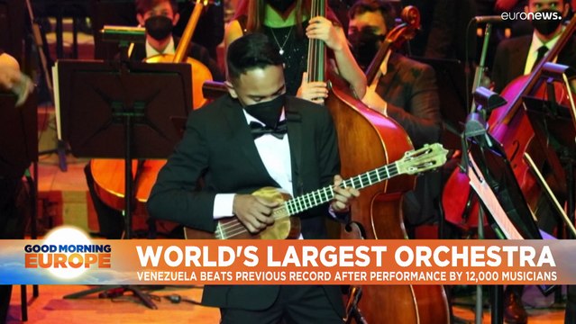 Venezuela wins Guinness record for world's largest orchestra with 12,000 musicians