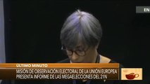 Jefa de delegación de la Unión Europea reconoció equilibrio del CNE durante las Megaelecciones