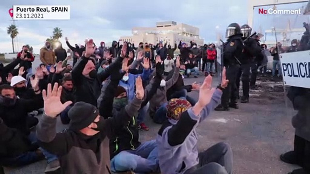 En grève, les métallurgistes expriment leur colère dans le sud de l'Espagne