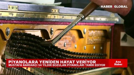 Yarım asırlık piyano doktoru piyanolara yeniden hayat veriyor