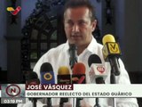 Gobernador reelecto José Vásquez: En Guárico se impulsará plan para optimizar los servicios públicos
