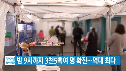 [YTN 실시간뉴스] 어젯밤 9시까지 3천5백여 명 확진...역대 최다 / YTN
