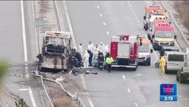 Mueren calcinados 46 pasajeros al interior de un autobús en Bulgaria