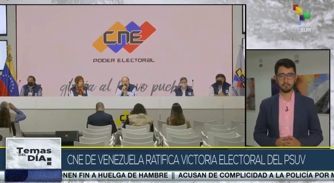 Temas del Día 23-11: Venezuela: CNE ratifica victoria electoral del PSUV