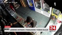Tumbes: captan a ladrón robando celular en tienda