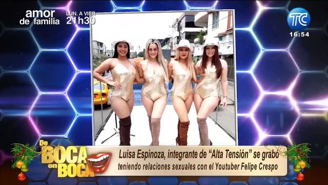 Luisa Espinoza se grabó teniendo relaciones sexuales con Felipe Crespo