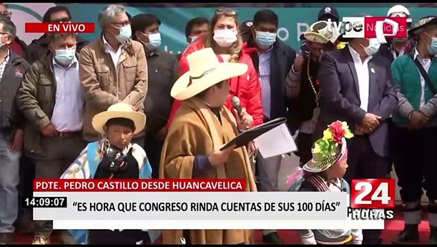 Pedro Castillo: Es momento que el Congreso rinda cuentas de sus 100 días