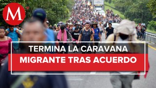 Caravana migrante de Chiapas se disuelve; alcanza acuerdo con el INM