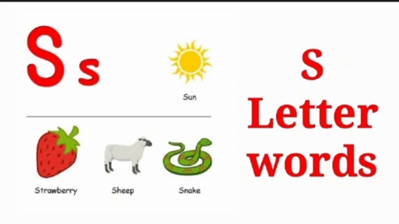 S letter words | S sound words | S Alphabet words | S words | Words Start with S | Phonic words | S