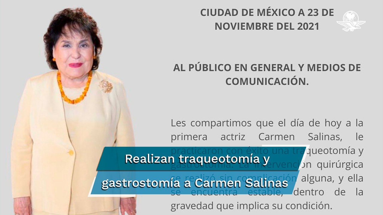 Carmen Salinas sale bien de procedimientos quirúrgicos que le practicaron