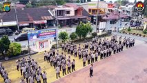 Polres Dairi Gelar Apel Pasukan Operasi Mantap Huta Toba 2021 Pada Pengamanan Pilkades 2021