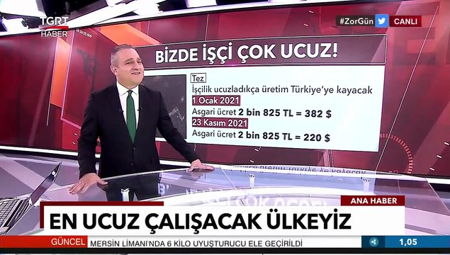 TGRT Haber sunucusu Açıkel, alım gücünün düşmesini savundu: Asgari Ücret 220 dolar, bizde işçilik çok ucuz çok