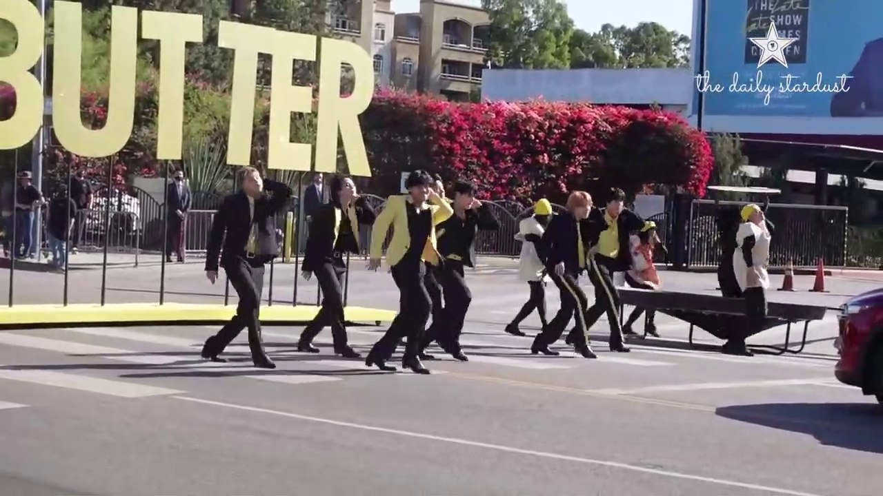 BTS Stop Traffic To Film Scenes For Guest Appearance On The Late Late Show with James Corden Show