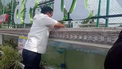 Akuarium di Lapangan dr Murdjani Akhirnya Diisi Ikan, Spot Swafoto Kekinian di Banjarbaru