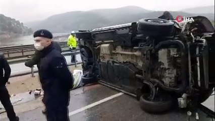 Yağmur nedeniyle kayganlaşan yolda kaza: 1 ölü