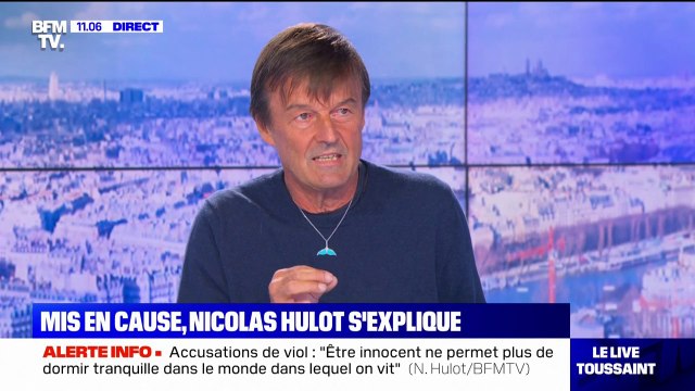 Nicolas Hulot estime que les accusations d'agressions sexuelles dont il fait l'objet sont purement mensongères