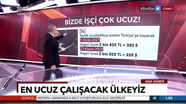 TGRT'de dolar eleştirisi: Bizde işçilik Çin'den ucuz