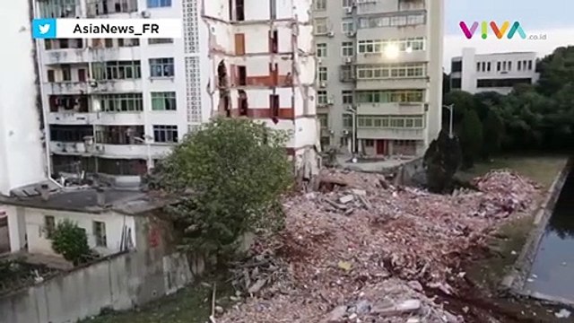Kualitas Bangunan Sangat Buruk Bikin Gedung di China Runtuh