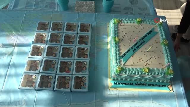 Veli ve öğrencilerden sınıf öğretmenine 'Öğretmenler Günü' sürprizi